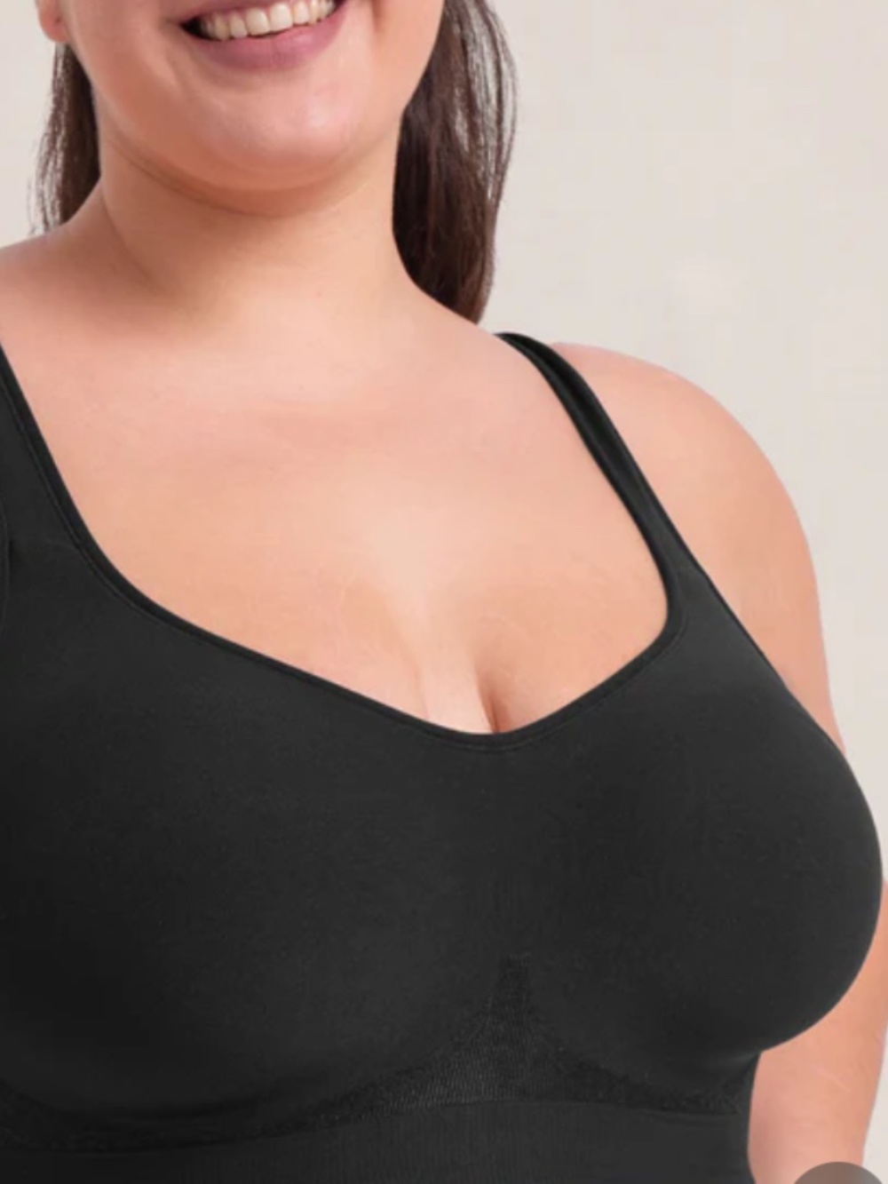 Shapermint Truekind Daily Comfort Bra Sz XXXL Black
